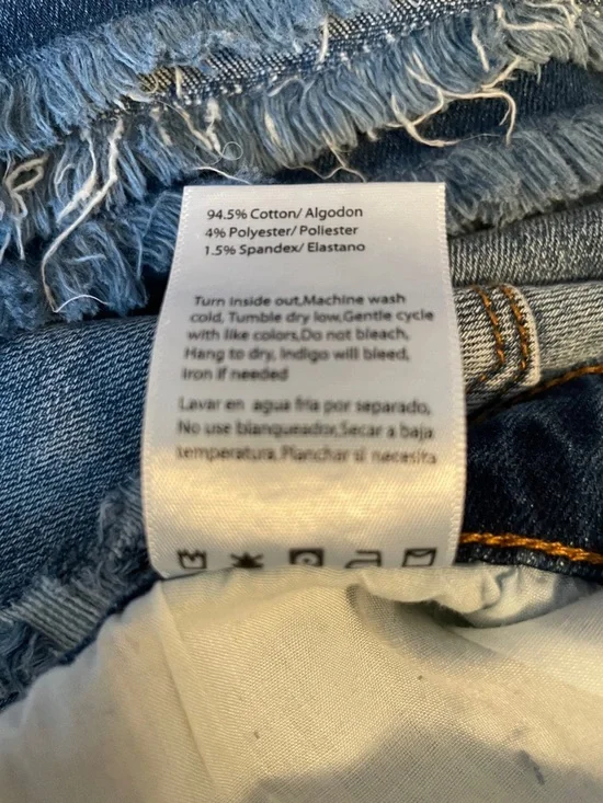 Risen Women's Distressed Flare Jeans in Medium Blue, 1XL - Picture 9 of 9